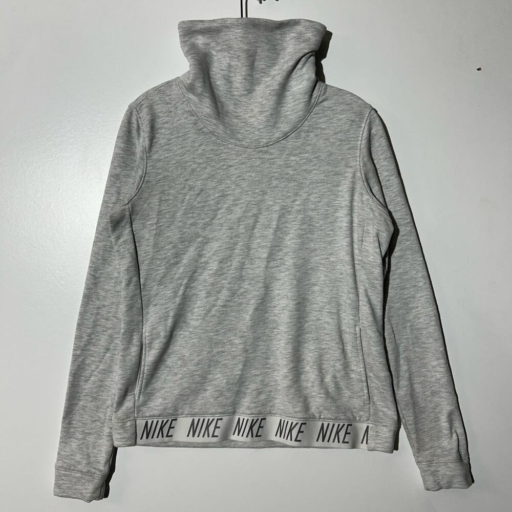 Nike Dri-Fit Turtleneck Gray‎ Pullover Activewear Sweatshirt Women's Size Small